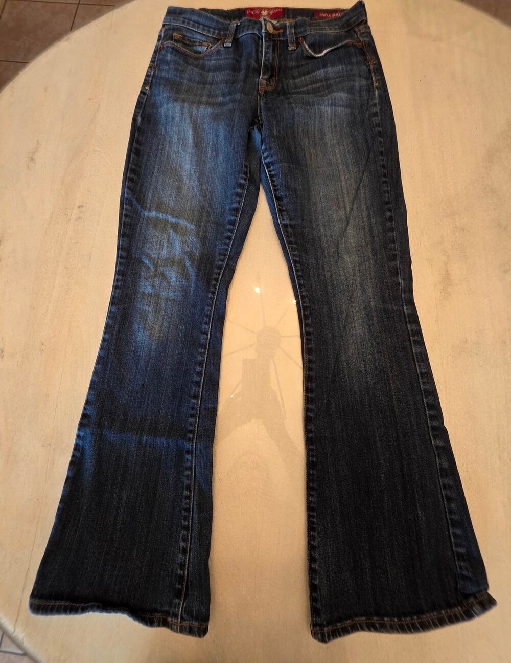 Lucky Brand Women's Denim Sofia Boot Jeans SZ 6/28 Ankle Dark Wash Low Rise Y2K